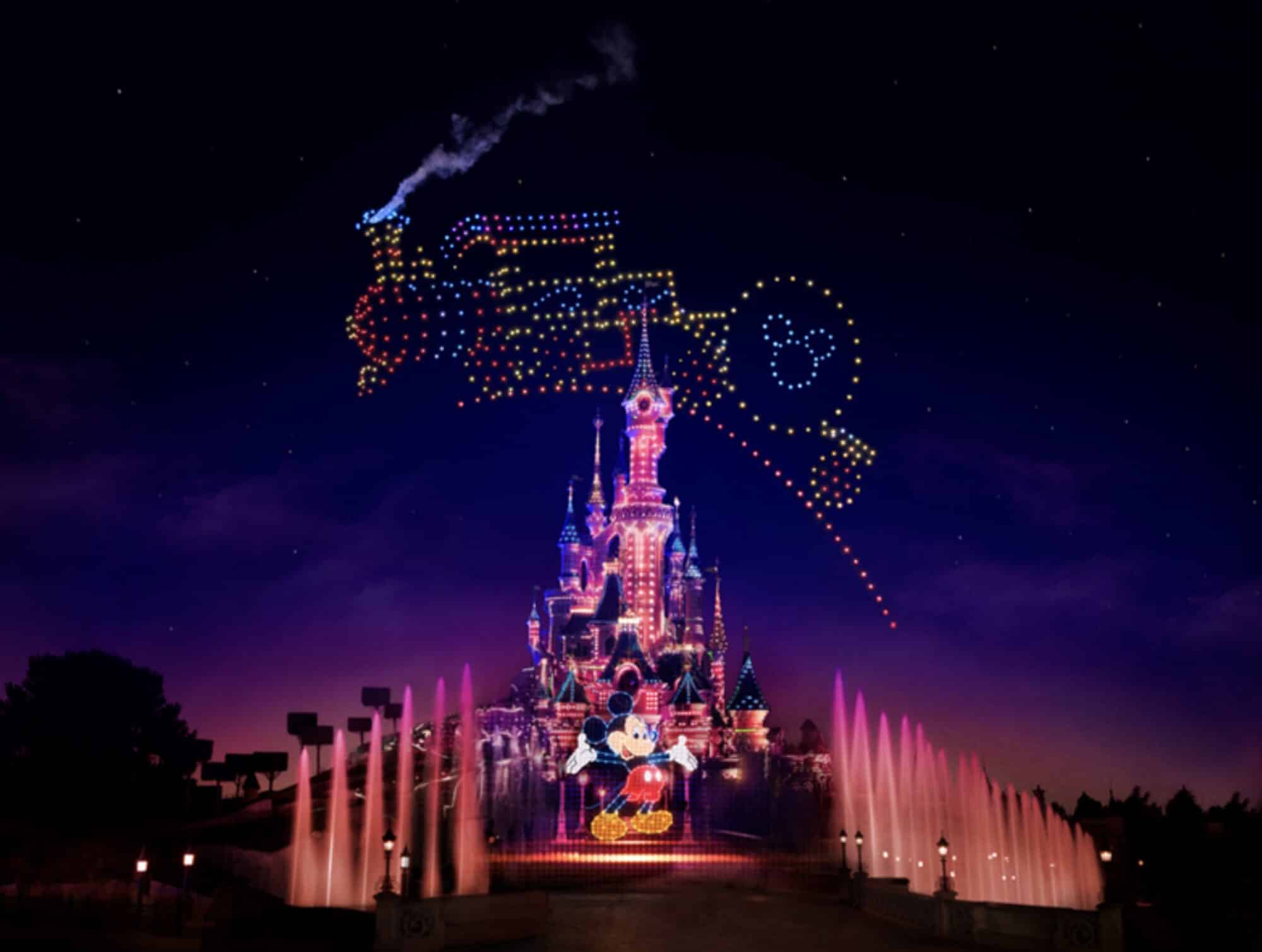 Disneyland Paris Faz História: Espetáculo Recorde de Drones Traz Mickey ...